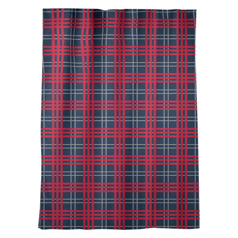 Sheer Curtain Single Panel, Tennessee Football Navy/Red