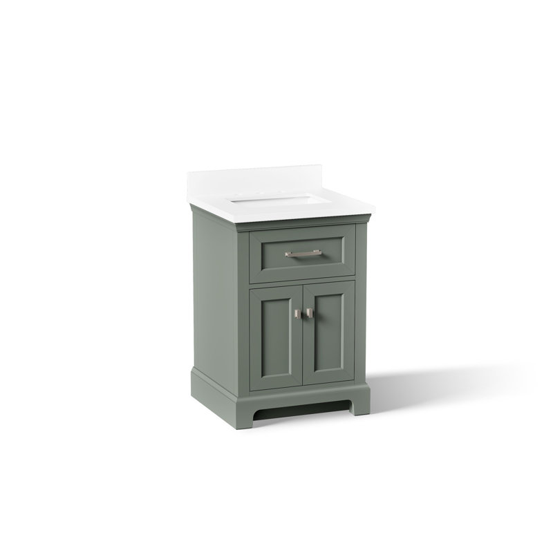 Meuble-lavabo avec lavabo et comptoir en quartz 24 po Charlemont, 24"