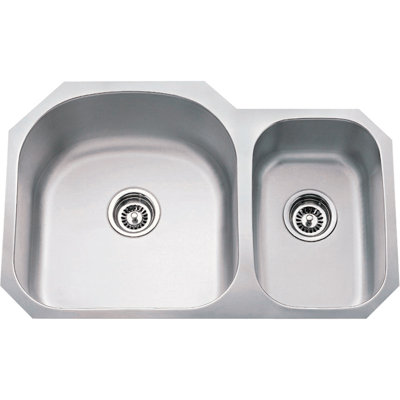 31.5'' L Undermount Double Bowl Stainless Steel Kitchen Sink