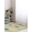 Tapis décoratif bleu clair en laine noué à la main de conception unique 5 pi 7 po x 7 pi 9 po Dezmund