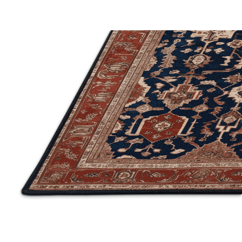 Machine Washable Persian Brown Area Rug, Square 3'