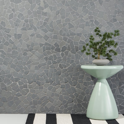 Picturesque Tumbled 11.81 in. x 11.81 in. Gray Floor and Wall Mosaic (0.97 sq. ft. / Sheet)