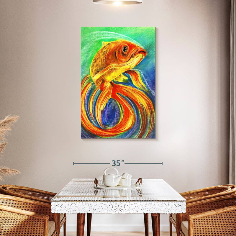 Brampt Gold Betta Fish, 45" H x 30" W