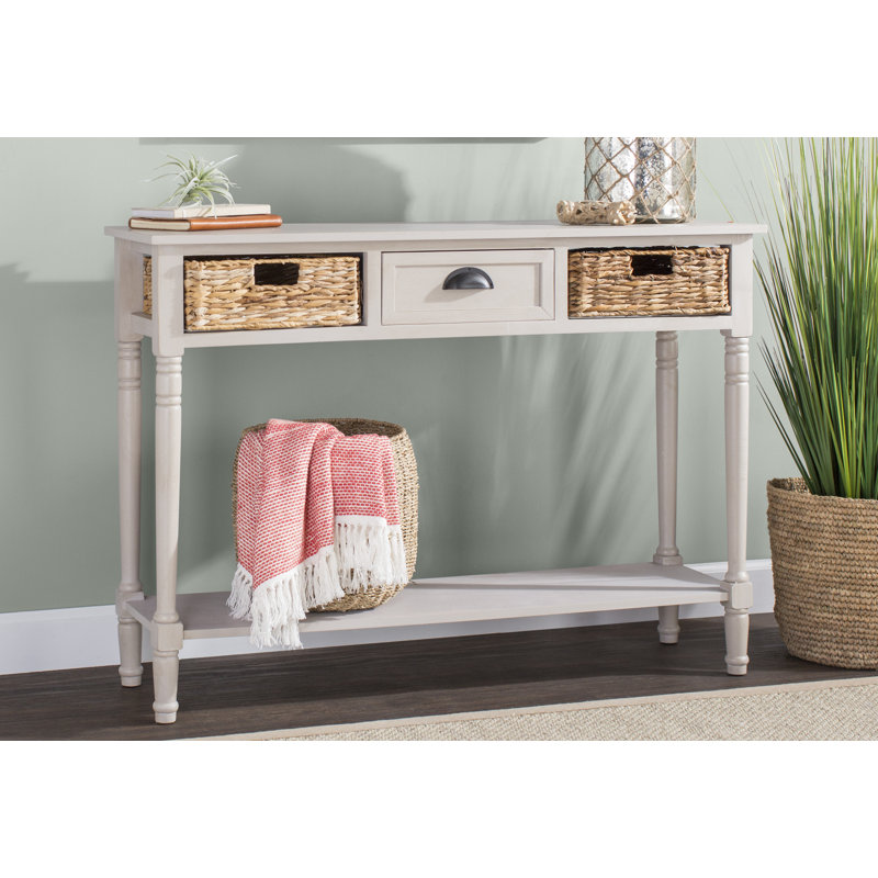 Console en bois massif 44,5 po Painswick, Gris rétro