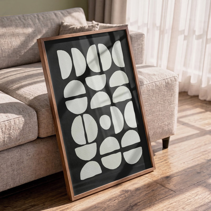Modern Abstract Shapes by Cartissi — Pattern Wall Art, 32 × 48, Framed Print, White