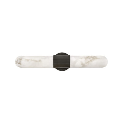 2 Light Alabaster Dimmable LED Bath Bar