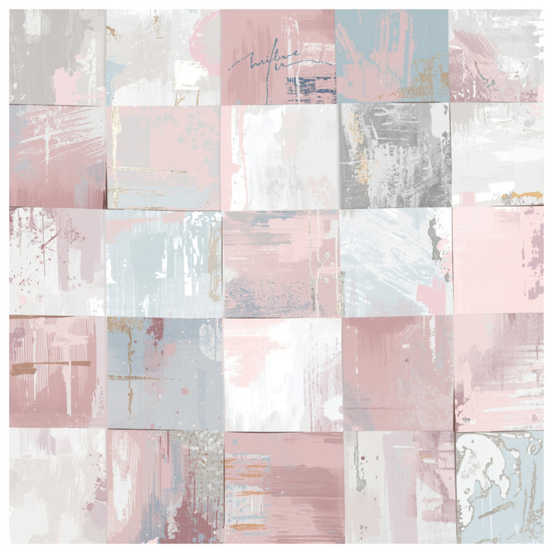 Pastel Abstract Patchwork Double Sided Throw Pillows, 20 x 20 inches