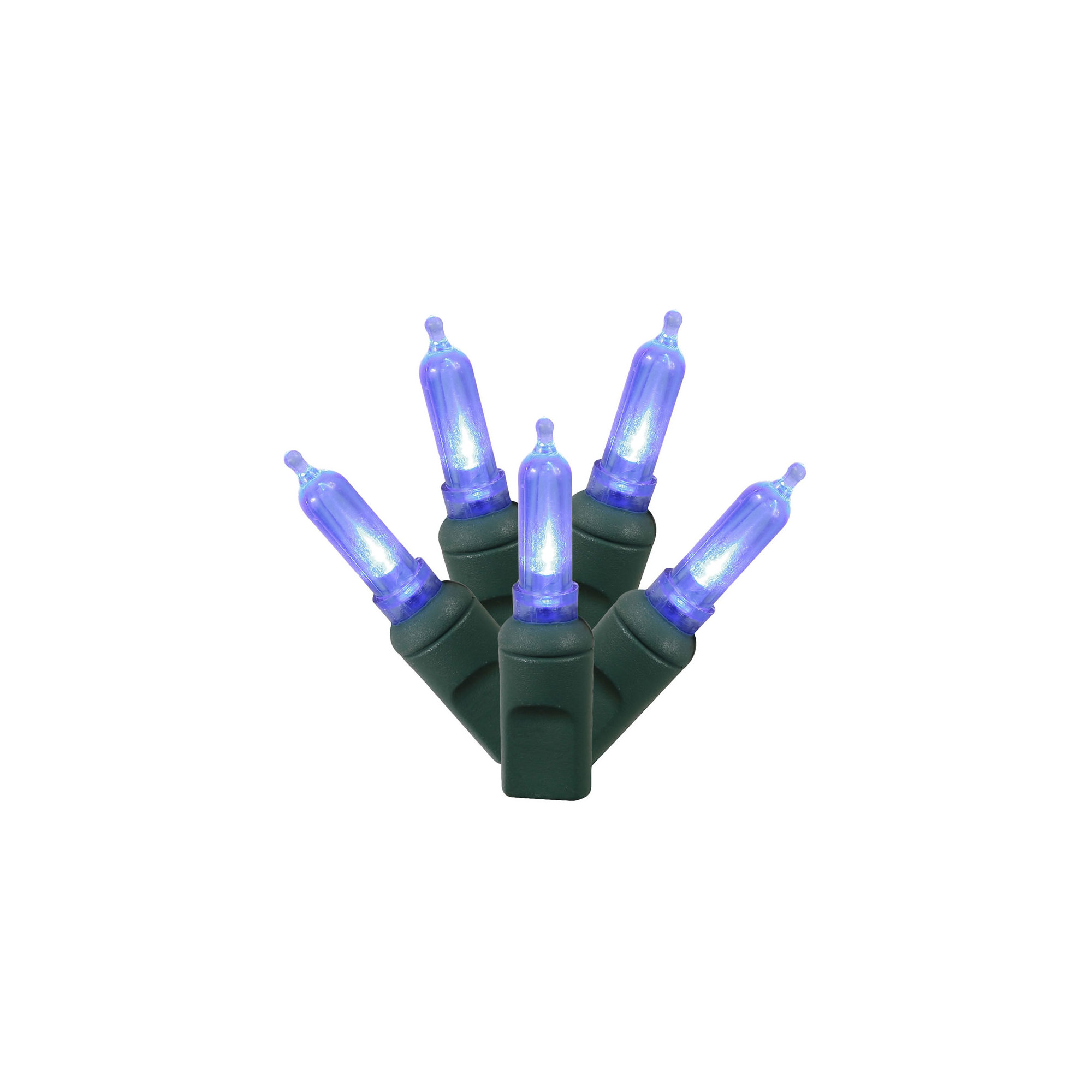 Italian LED Single Mold Christmas Light Set, Blue