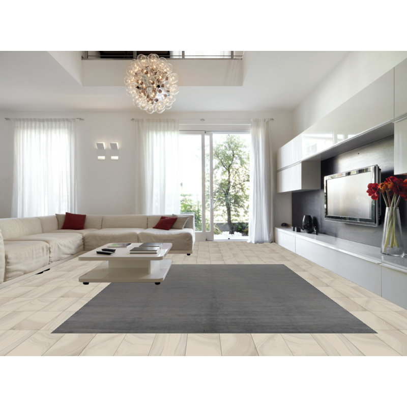 Tapis contemporain gris Gabbeh 10x13