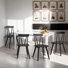 Brendi 17" Wide Farmhouse Wood Slat Back Modern Dining Chairs