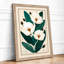 White Blooms with Golden Hearts Botanical - Framed Print-834156465-834156476