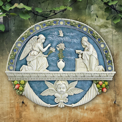 Sculpture murale L'annonce à la Vierge Marie de Della Robbia