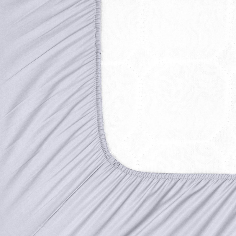  500 Thread 100% Cotton Sateen Sheet Set (4PC.), King, Lilac