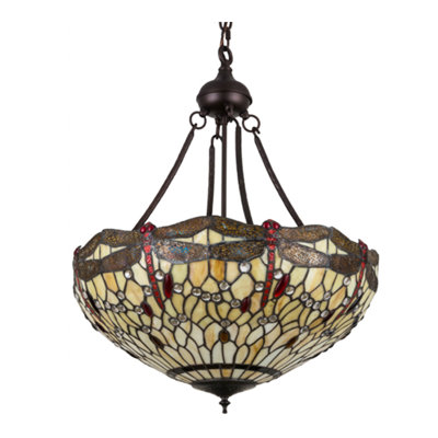 Tiffany Hanginghead Dragonfly 4 - Light Pendant