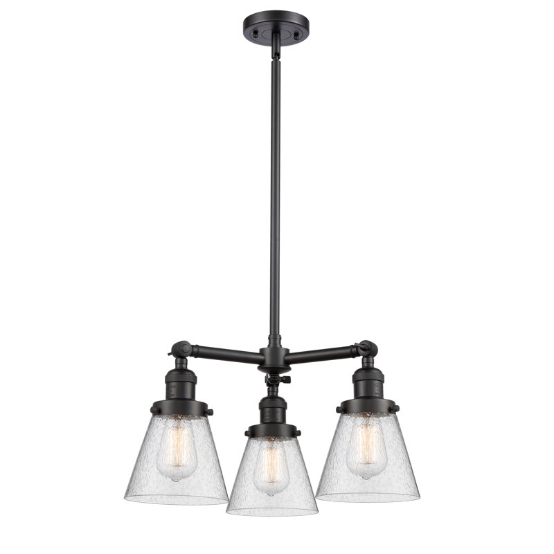 Lustre classique/traditionnel à 3 lumières Ellison, H 19 po x l 11 po x P 11 po, Nickel satiné brossé
