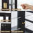 3-Tier Black Solid Wood Bread Box