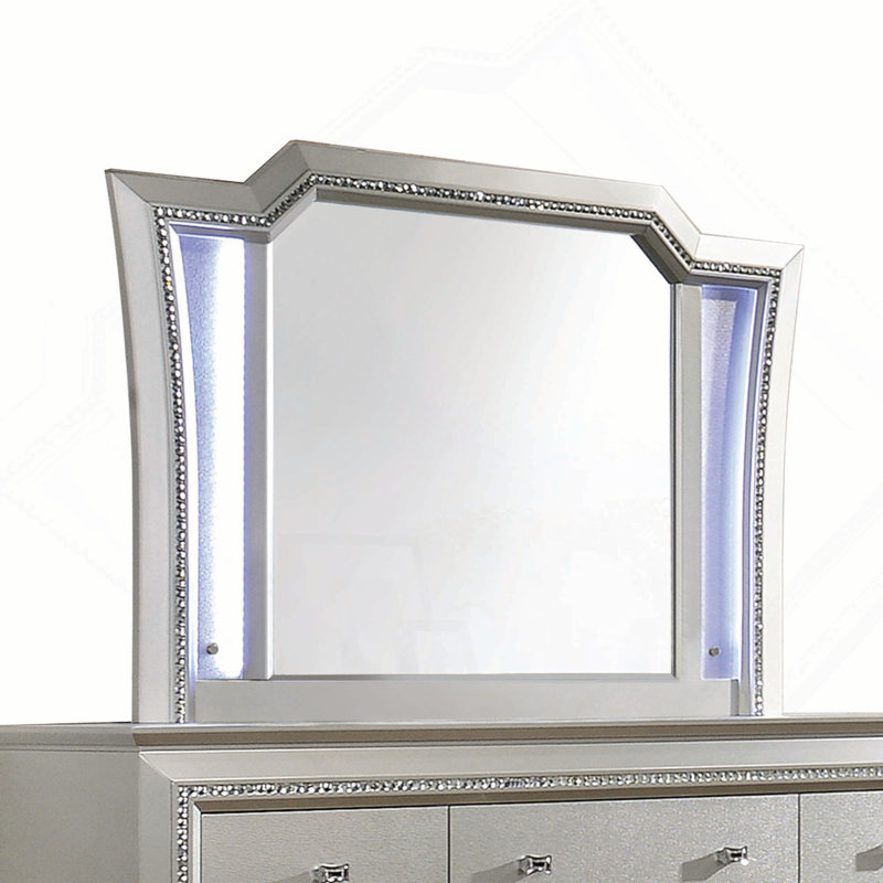 Miroir de coiffeuse avec commode Kaitlyn, Champagne