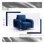 Fauteuil en velours bleu Wenona