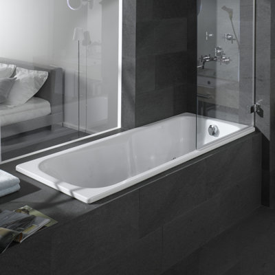 Dyna 59.06'' x 29.53'' Soaking Steel Bathtub