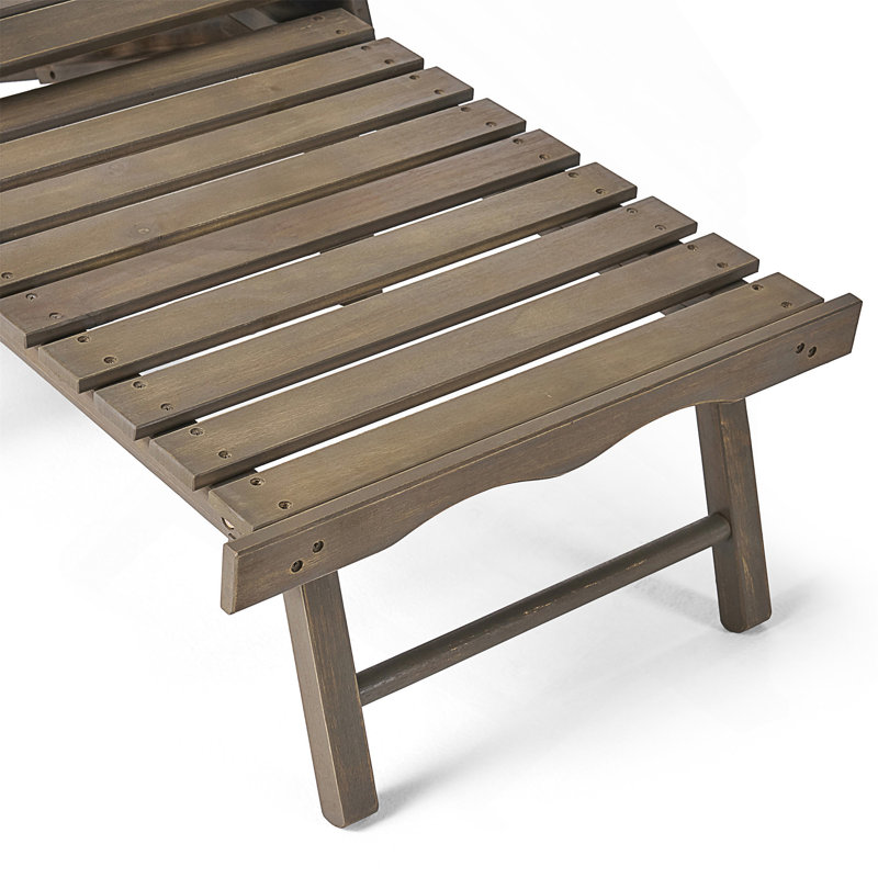 Chaise Adirondack inclinable avec repose-pieds, Gris