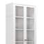 Armoire de cuisine en métal - rangement avec tablettes réglables (blanc), structure en acier inoxydable robuste, armoire autoportante pour cuisine / garde-manger / salle de bain