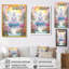 Bouddha blanc dans un jardin céleste pastel II - Bouddhisme, art mural-383763020-383763021