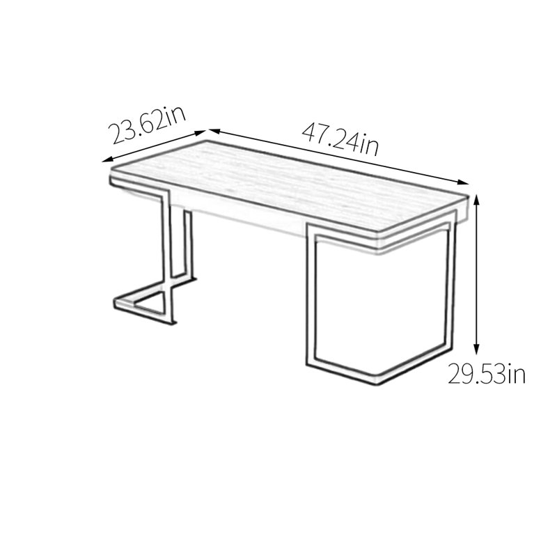 Bureau spacieux et ergonomique, H 29,53 po x l 47,24 po x P 23,62 po