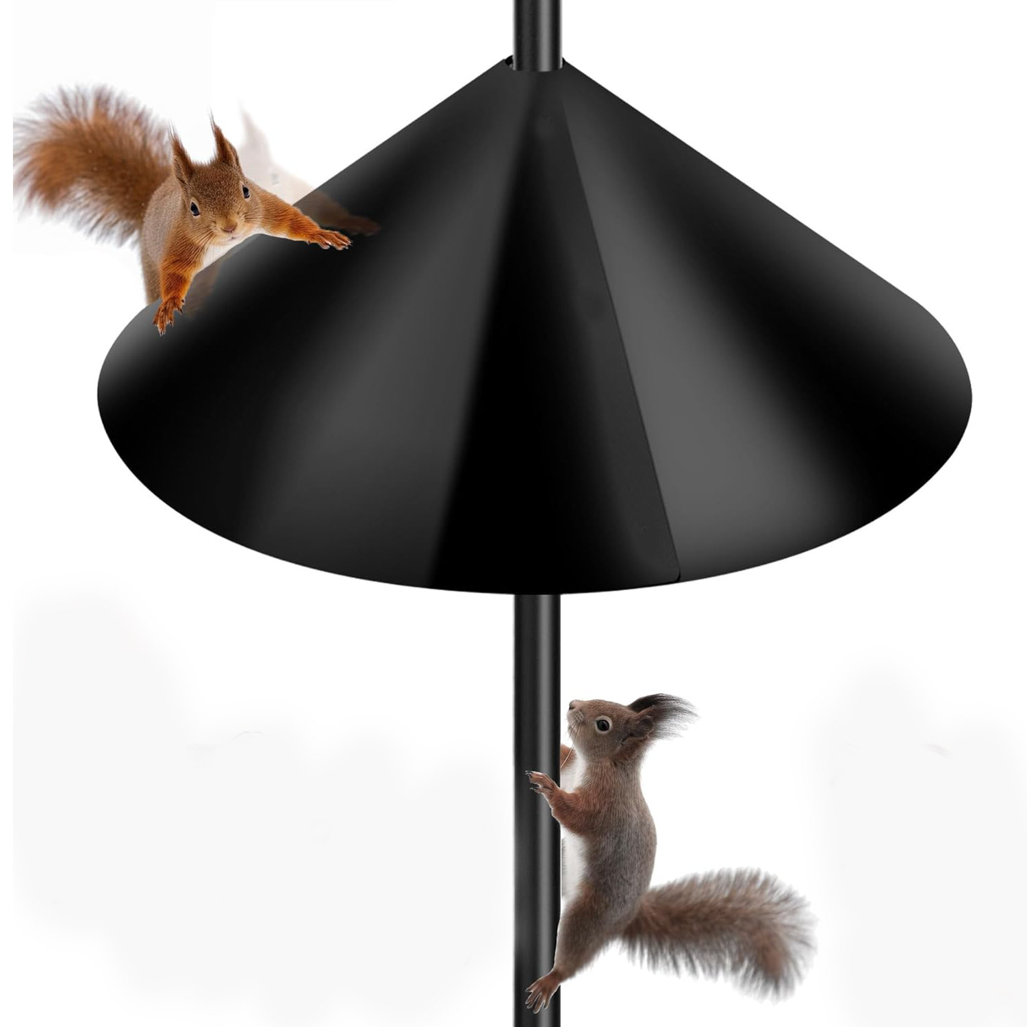 Arlmont & Co. Squirrel Baffle for Bird Feeder Pole, 18 Inches Wide Bird