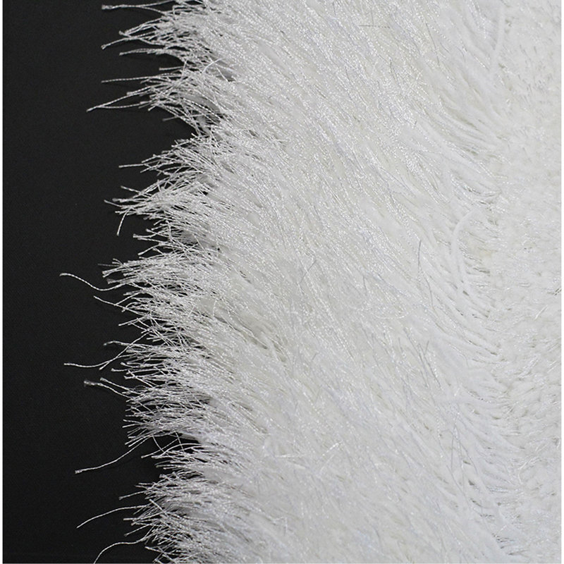 Tapis à poils longs double touffeté à la main en forme de cœur double de 4 po (28 po x 55 po)