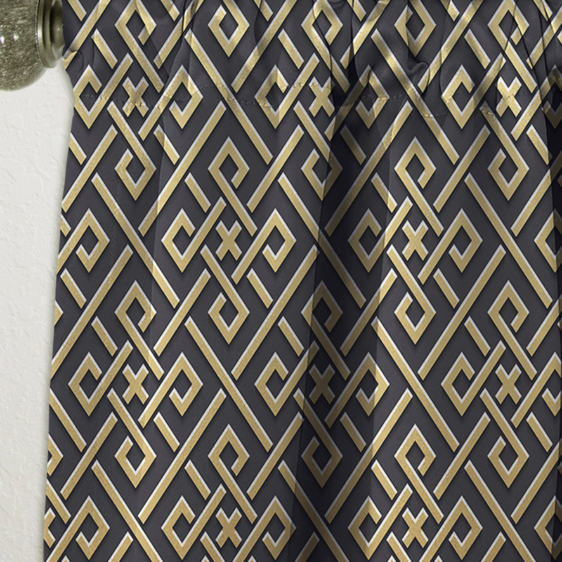 Colour Retro Paint mark - Abstract Vintage Blackout Curtain Single Panel, 52" W x 120" L