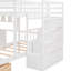 Lit superposé blanc avec espace de rangement et bureau supplémentaire - Organisez votre chambre à coucher efficacement sur des tiroirs simples dans un espace de transformation
