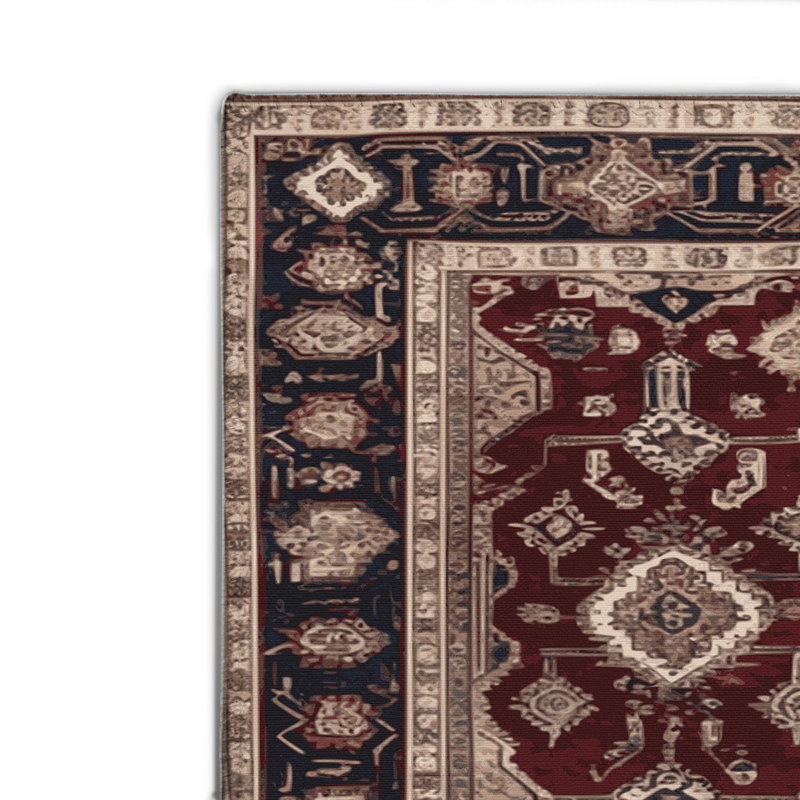 Tapis d'intérieur et d'extérieur brun Persian, Rectangulaire 2 pi x 3 pi
