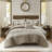 Luxury King Bedding Sets, Polyester Comfort Style, Taupe Chic