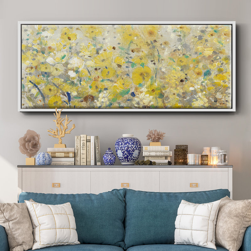 «Cheerful Garden I», toile encadrée, H 20 po x l 50 po