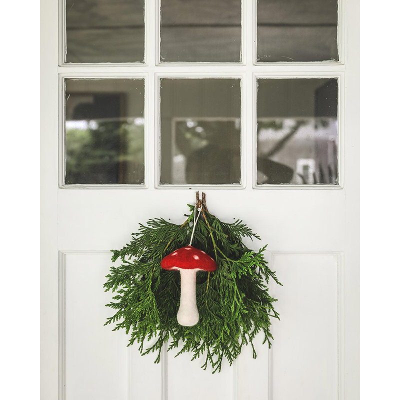 Felted Festive Handmade 100% Wool Plants & Flowers Hanging Figurine Ornament, Medium:  3.5" H X 2.5" W