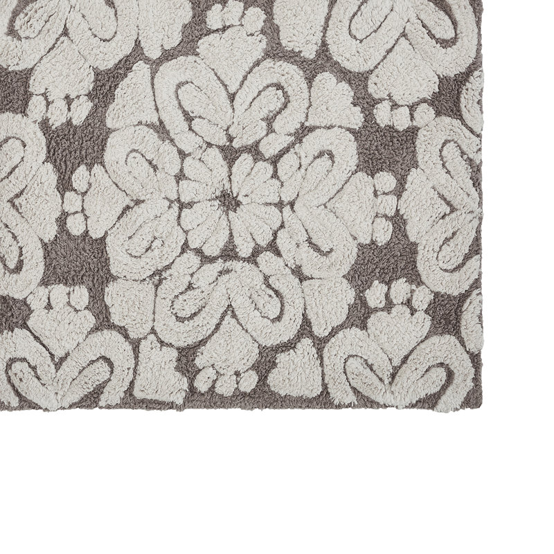 Tapis pour salle de bain 100% coton 1885 g / m² avec endos en latex antidérapant Danimar, Rectangle 21 po x 34 po, Beige
