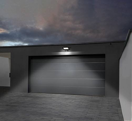 Motion Sensor Floodlight (Black) 2400lm IP65 Rated Compact LED Integrated 10W Flood Light - 4L2/1028