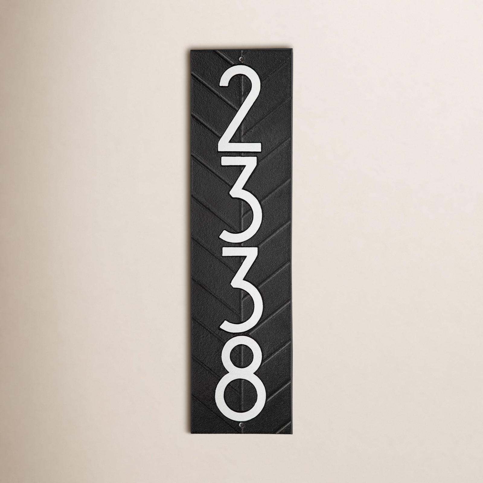 Mid-Century Modern Wall Plaque, Yes, Black/White