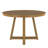 Cipolla 47" Wood Finish Fixed Top Round Dining Set - 5-Piece, Dining Table, White Faux Leather Dining Chairs-107170453