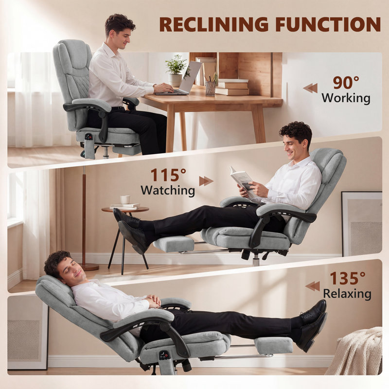 Polyester Office Chair, Grey