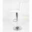 De 2 tabourets de bar réglables blancs avec fonction hydraulique - siège en similicuir et base chromée pivotant à 360 degrés pour plus de confort (2), base pivotante