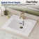 21'' x 18'' White Rectangular Vitreous China Drop-in Bathroom Sink with Overflow