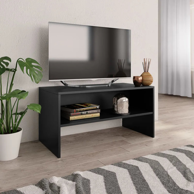 Havard Unfinished TV Stand, 80cm, Black