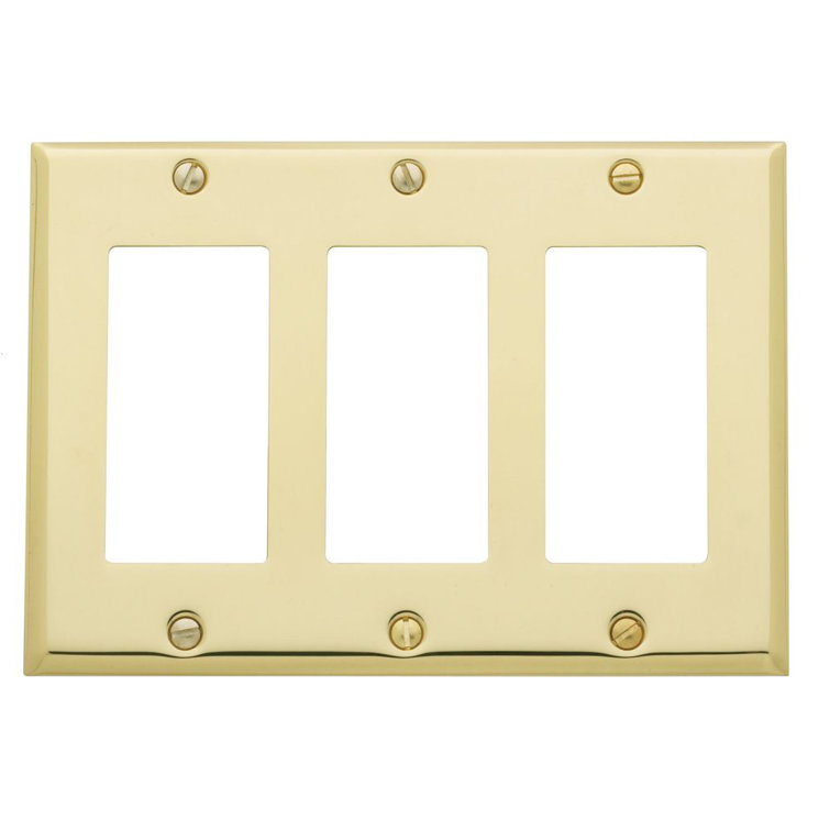 Square 3-Gang Rocker Wall Plate