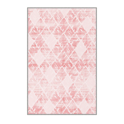 Stylish Woven Carpet, 5.6 x 7.5 Feet, 100% Polyester, 0.3 in Pile Height | Antibacterial, Non-Slip PVC Felt Dot Underside, Machine Washable | 3D Digital Printing, Durable & Easy to Maintain - Perfect for Any Room