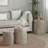 Set Of 3, Rounded Wood Coffee Tables, End Tables, Plant Stands-650382620