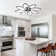 36.22'' 7- Blade Dimmable LED Reversible Flush Mount Ceiling Fan With Remote And App