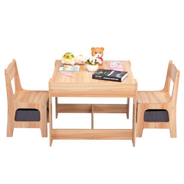 Solid 3 Wood Piece BALANBO Interactive Set Table Wayfair and Chair Kids |