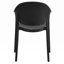 Ensemble de 4 chaises de patio empilables avec dossier incurvé, fauteuil d'extérieur en plastique, aucun assemblage requis-1115361053-1115361055
