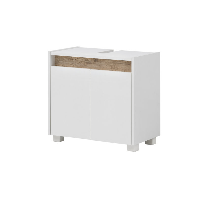 Cosmo 56.9cm Single Bathroom Vanity Base Only, in white